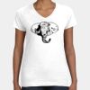 Women's Fine Jersey V-Neck Tee Thumbnail