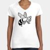 Women's Fine Jersey V-Neck Tee Thumbnail