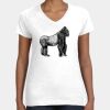 Women's Fine Jersey V-Neck Tee Thumbnail