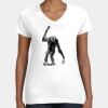 Women's Fine Jersey V-Neck Tee Thumbnail