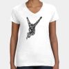 Women's Fine Jersey V-Neck Tee Thumbnail