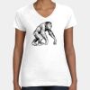 Women's Fine Jersey V-Neck Tee Thumbnail