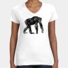 Women's Fine Jersey V-Neck Tee Thumbnail