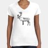 Women's Fine Jersey V-Neck Tee Thumbnail