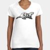 Women's Fine Jersey V-Neck Tee Thumbnail