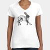 Women's Fine Jersey V-Neck Tee Thumbnail