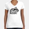 Women's Fine Jersey V-Neck Tee Thumbnail