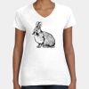 Women's Fine Jersey V-Neck Tee Thumbnail