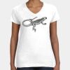 Women's Fine Jersey V-Neck Tee Thumbnail