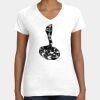 Women's Fine Jersey V-Neck Tee Thumbnail