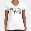 Women's Fine Jersey V-Neck Tee Thumbnail