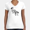 Women's Fine Jersey V-Neck Tee Thumbnail