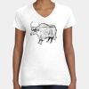 Women's Fine Jersey V-Neck Tee Thumbnail
