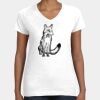 Women's Fine Jersey V-Neck Tee Thumbnail