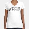 Women's Fine Jersey V-Neck Tee Thumbnail