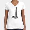 Women's Fine Jersey V-Neck Tee Thumbnail