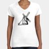 Women's Fine Jersey V-Neck Tee Thumbnail