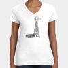 Women's Fine Jersey V-Neck Tee Thumbnail