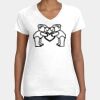 Women's Fine Jersey V-Neck Tee Thumbnail