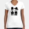 Women's Fine Jersey V-Neck Tee Thumbnail