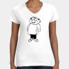 Women's Fine Jersey V-Neck Tee Thumbnail