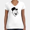 Women's Fine Jersey V-Neck Tee Thumbnail