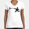 Women's Fine Jersey V-Neck Tee Thumbnail