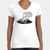 Women's Fine Jersey V-Neck Tee Thumbnail
