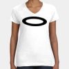 Women's Fine Jersey V-Neck Tee Thumbnail