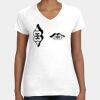 Women's Fine Jersey V-Neck Tee Thumbnail