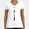 Women's Fine Jersey V-Neck Tee Thumbnail