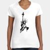 Women's Fine Jersey V-Neck Tee Thumbnail