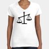 Women's Fine Jersey V-Neck Tee Thumbnail