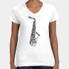 Women's Fine Jersey V-Neck Tee Thumbnail