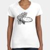 Women's Fine Jersey V-Neck Tee Thumbnail