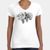 Women's Fine Jersey V-Neck Tee Thumbnail