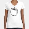 Women's Fine Jersey V-Neck Tee Thumbnail