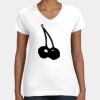 Women's Fine Jersey V-Neck Tee Thumbnail