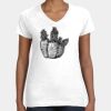 Women's Fine Jersey V-Neck Tee Thumbnail