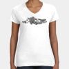 Women's Fine Jersey V-Neck Tee Thumbnail