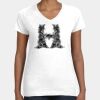 Women's Fine Jersey V-Neck Tee Thumbnail