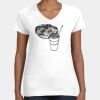 Women's Fine Jersey V-Neck Tee Thumbnail