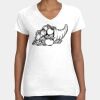 Women's Fine Jersey V-Neck Tee Thumbnail