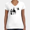 Women's Fine Jersey V-Neck Tee Thumbnail