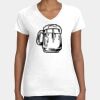 Women's Fine Jersey V-Neck Tee Thumbnail