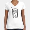 Women's Fine Jersey V-Neck Tee Thumbnail