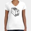 Women's Fine Jersey V-Neck Tee Thumbnail