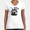 Women's Fine Jersey V-Neck Tee Thumbnail