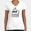 Women's Fine Jersey V-Neck Tee Thumbnail