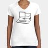 Women's Fine Jersey V-Neck Tee Thumbnail